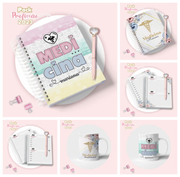 agenda medicina feminina arquivo digital planner