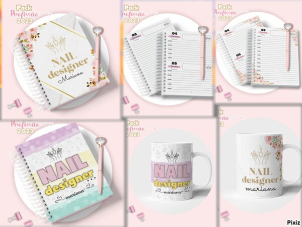 Agenda Nail Designer Feminina - Arquivo Digital