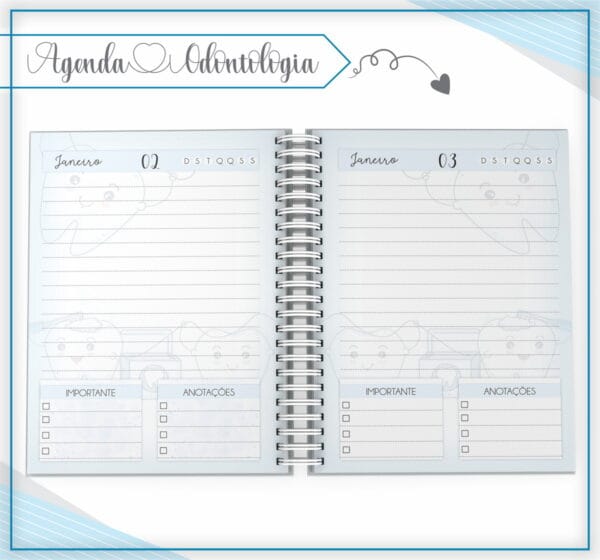 Agenda Odontologia Masculino - Arquivo Digital - Imagem 2