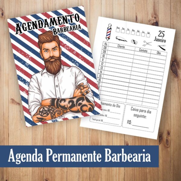 agenda para agendamento barbeiro anotacoes