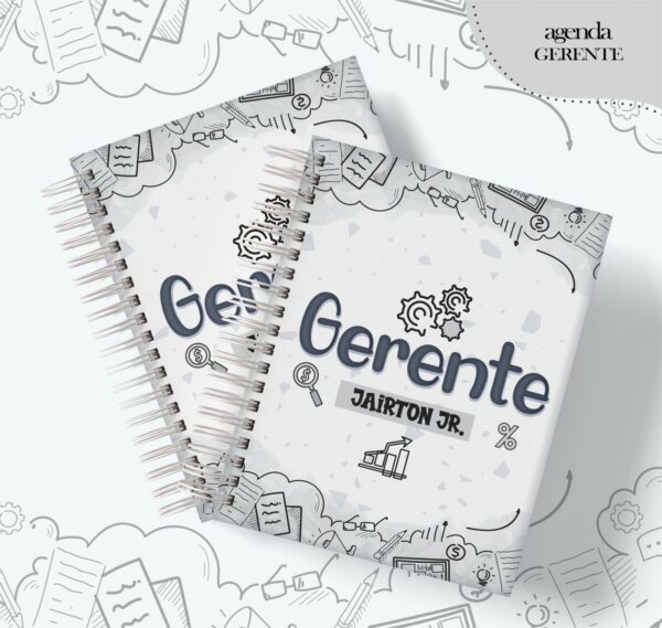 agenda profissao gerente masculino arquivo digital personalizacao