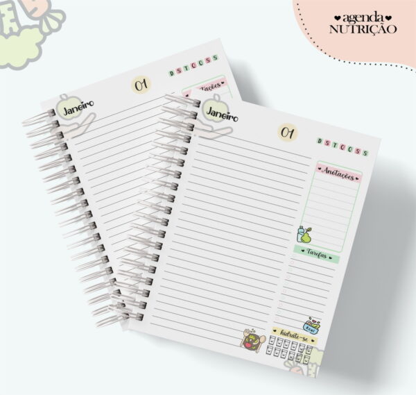 Agenda Profissão Nutrição Feminino - Arquivo Digital - Imagem 3