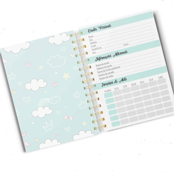 Agenda Recados Escolar Infantil - Arquivo Digital - Imagem 2