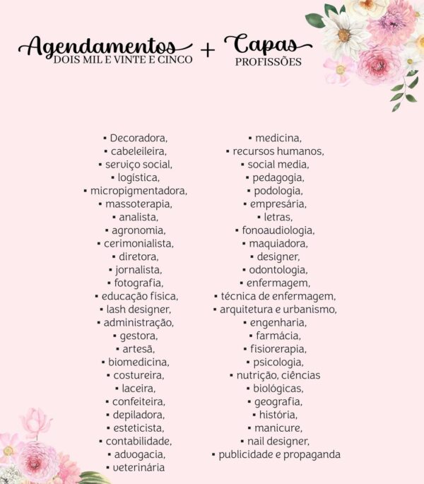Agendamentos e Capas Profissões 2025 - Arquivo Digital - Imagem 5