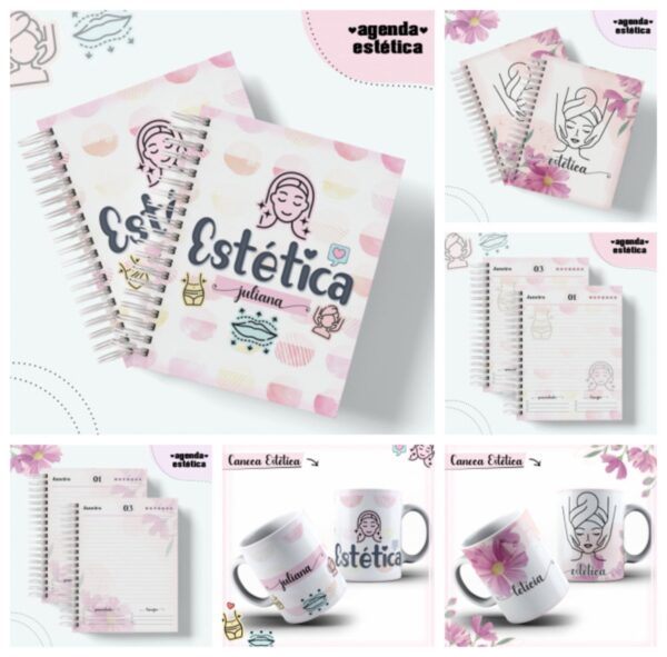 agendas estetica arquivo digital papel e scrapbook