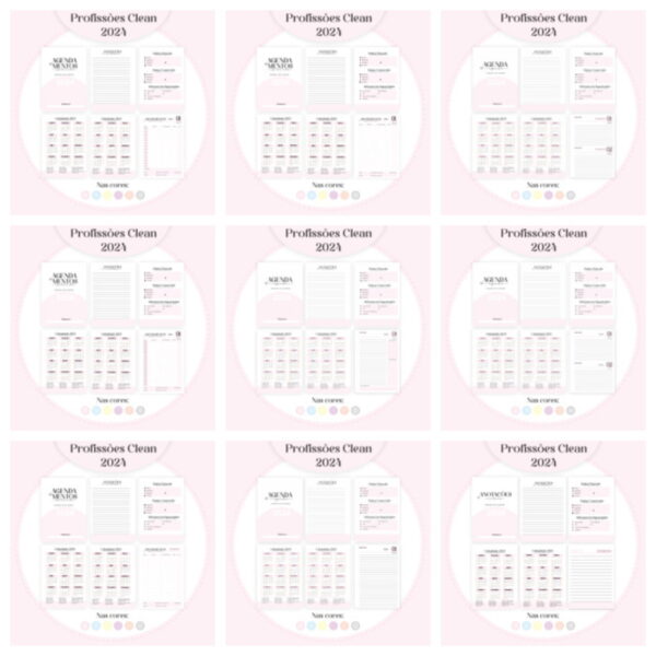 Agendas Profissões Femininas Clean - Arquivo Digital - Imagem 2