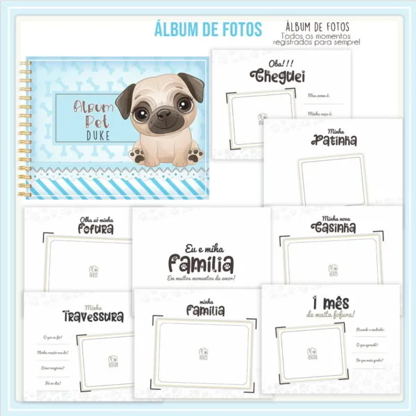 Álbum de Fotos Pet Cachorrinho - Arquivo Digital