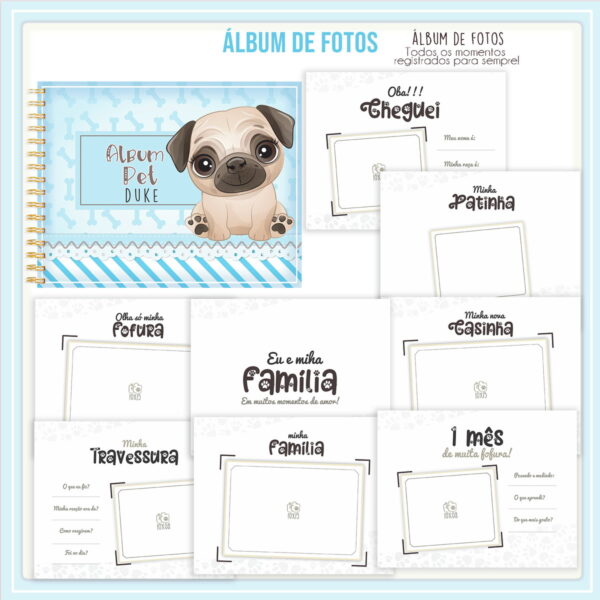 album de fotos pet cachorrinho arquivo digital agendas