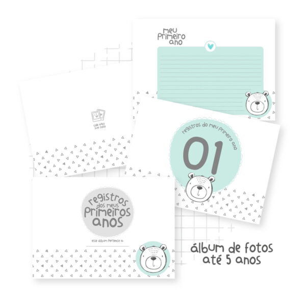 album de fotos urso escandinavo 0 a 5 anos arq digital design