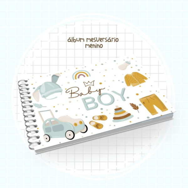 Álbum Mesversário Menino - Arquivo Digital - Imagem 2