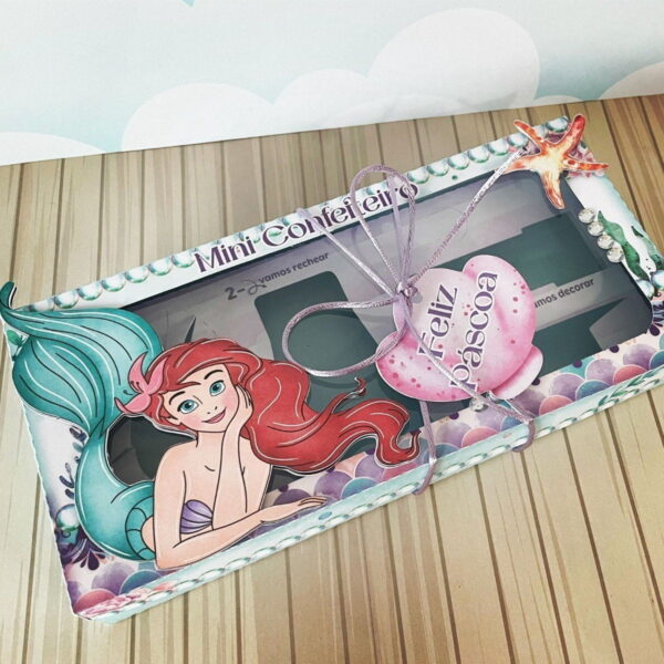 Arquivo Cestinha Confeiteiro Páscoa Ariel A Pequena Sereia