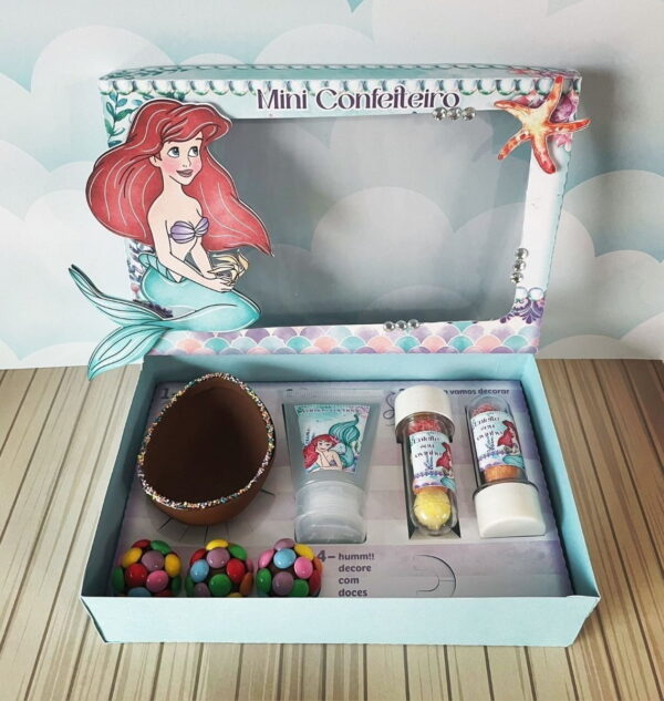 Arquivo Cestinha Confeiteiro Páscoa Ariel A Pequena Sereia