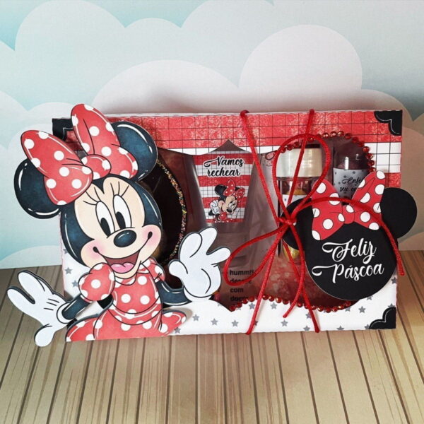 Arquivo Cestinha Confeiteiro Páscoa Minnie Vermelha Studio