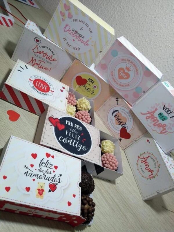 arquivo de corte caixas para dia dos namorados 6 doces silhouette