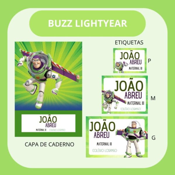 arquivo de corte etiqueta escolar buzz lightyear etiqueta escolar