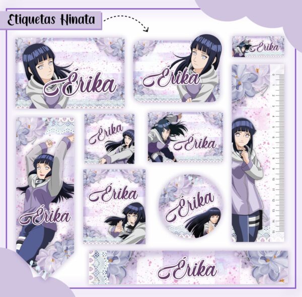 Arquivo de Corte Etiqueta Escolar Hinata