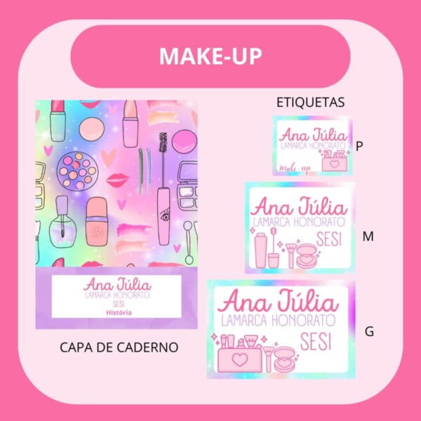 arquivo de corte etiqueta escolar make up adesivos