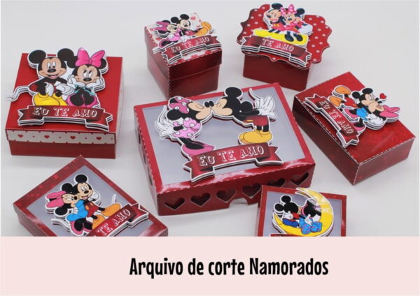 arquivo de corte namorados mickey e minie png e pdf arte digital