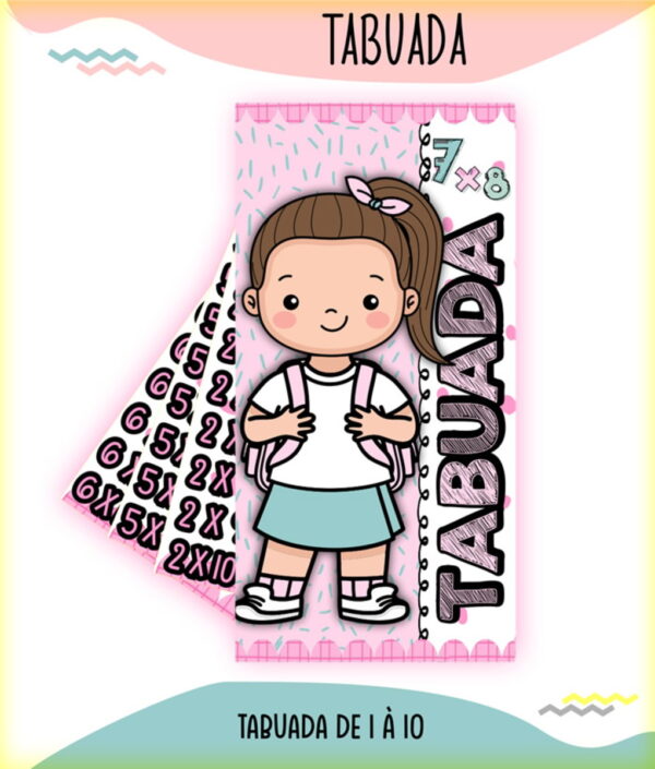 Arquivo de Corte Tabuada Menino e Menina - Arquivo Digital - Imagem 2
