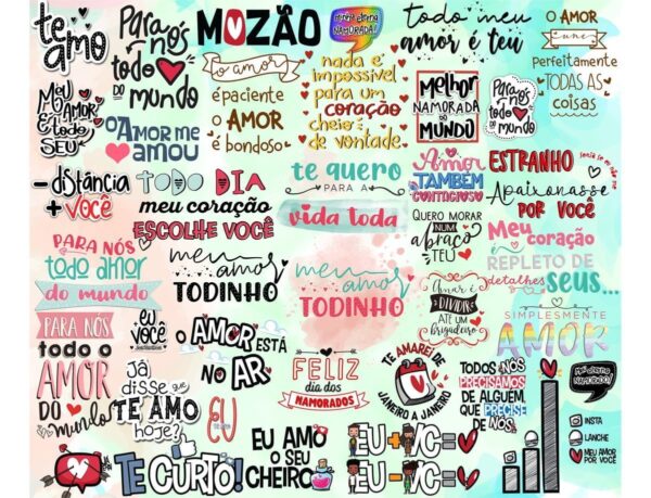 Arquivo Digital Combo Frases Românticas Namorados Amor Love
