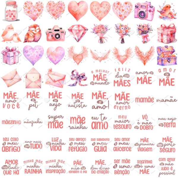 Arquivo Digital Dia das Mães 2024 Lettering + Ilustrações