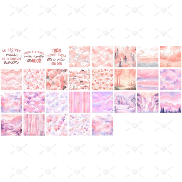 Arquivo Digital Dia das Mães 2024 Lettering + Ilustrações