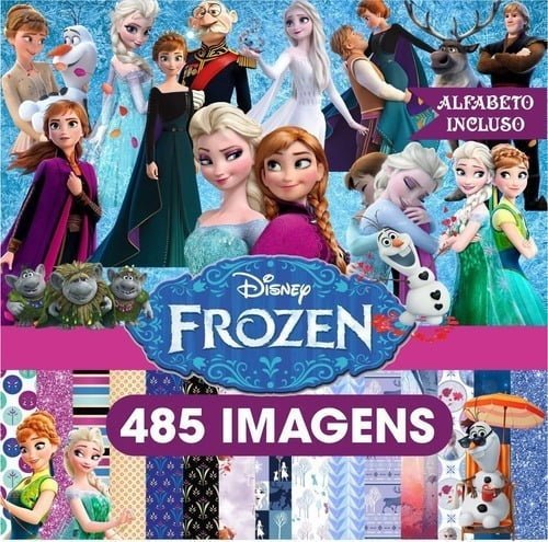 Arquivo Digital Frozen P/ Imprimir Scrapbook Personalizados