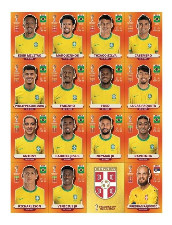 Arquivo Em Pdf De Figurinhas Copa Do Mundo 2022 + Legends