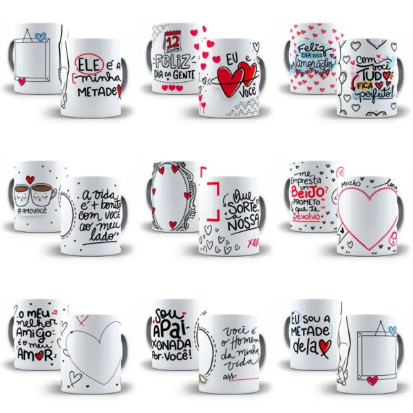 Arquivo JPG: Arte Personalizada para Caneca de Namorados