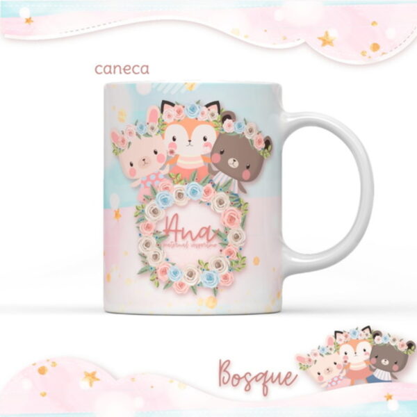 arquivo kit sublimacao bosque menina arquivo digital papelaria personalizada
