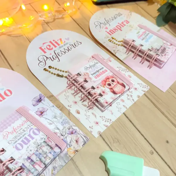 Arquivo Professores Mini Caderninho Card Imprima e Monte
