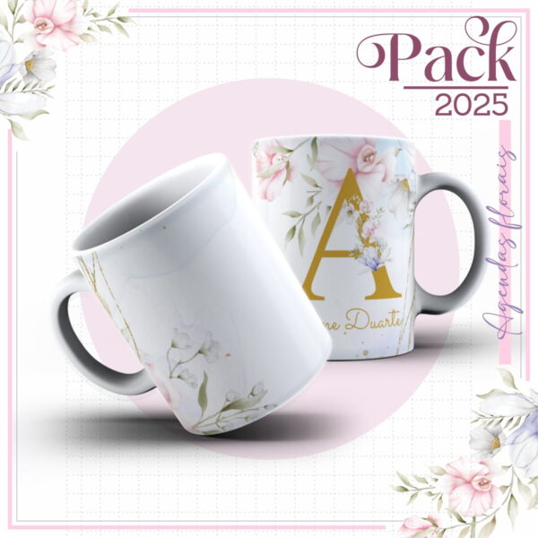 Arquivos Encadernação Caderno Floral Lilás - Imagem 4