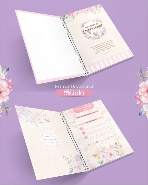 Arquivos Encadernação Planner Devocional + Bloquinhos Mulher