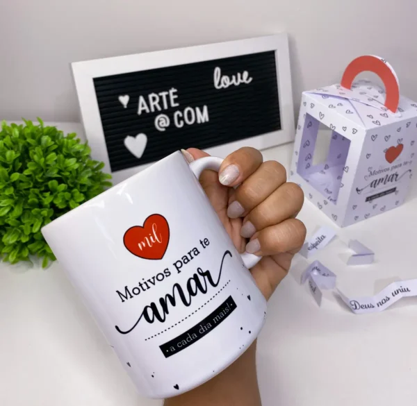 Arquivos para Personalização de Caneca e Maleta Amorosa
