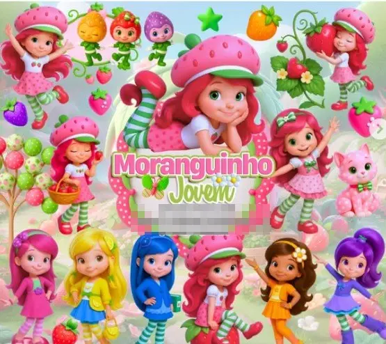 Arquivos PNG Moranguinho Jovem para Scrapbooking e Mais