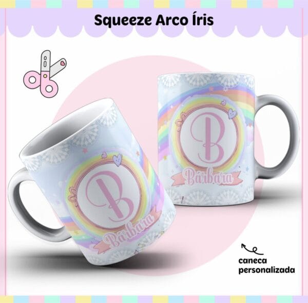 arte caneca arco iris arquivo digital arte caneca arco iris arquivo digital