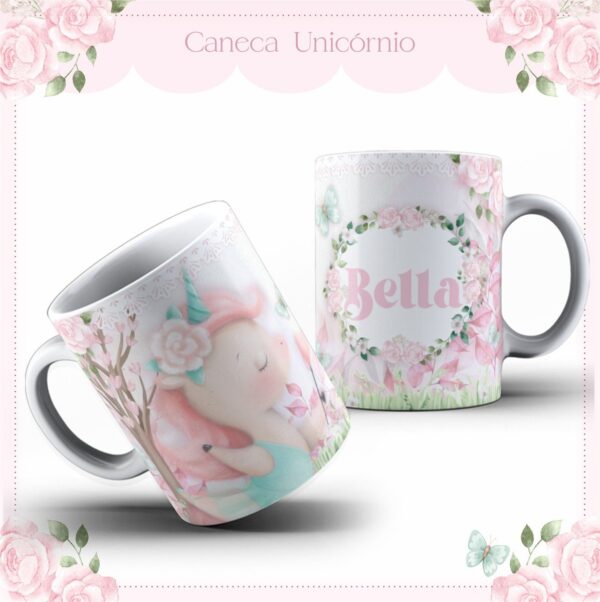 arte caneca baby unicornio arquivo digital sublimacao
