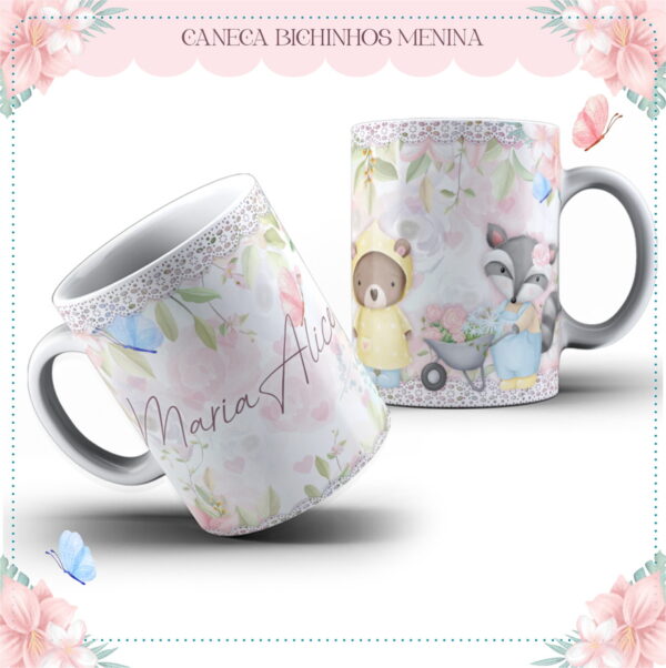 arte caneca bichinhos fofos arquivo digital kit digital