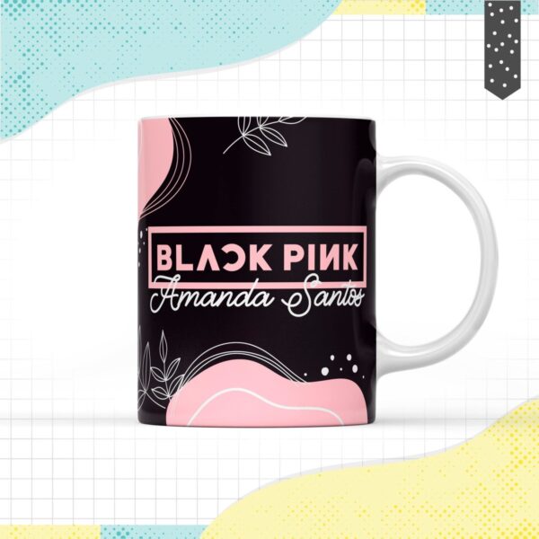 arte caneca black pink arquivo digital personalizacao 1