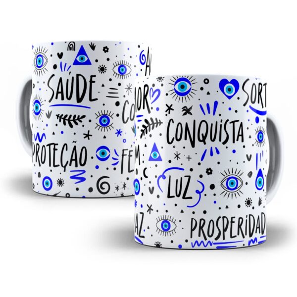 Arte Caneca Boas Energias Vibrações Positivas Anti Inveja