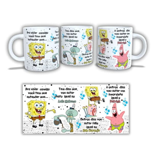 arte caneca bob esponja pra viver comigo arquivo digital arte caneca bob esponja pra viver comigo ar