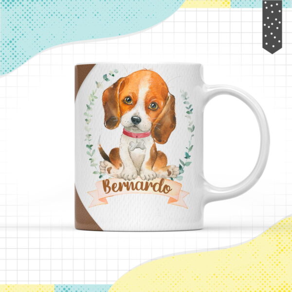 arte caneca cachorrinho arquivo digital papel e scrapbook