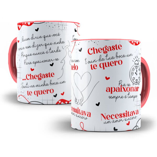 Arte Caneca Chegaste Dia dos Namorados Roberto Carlos JLo