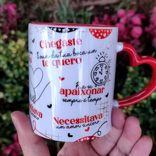 Arte Caneca Chegaste Dia dos Namorados Roberto Carlos JLo