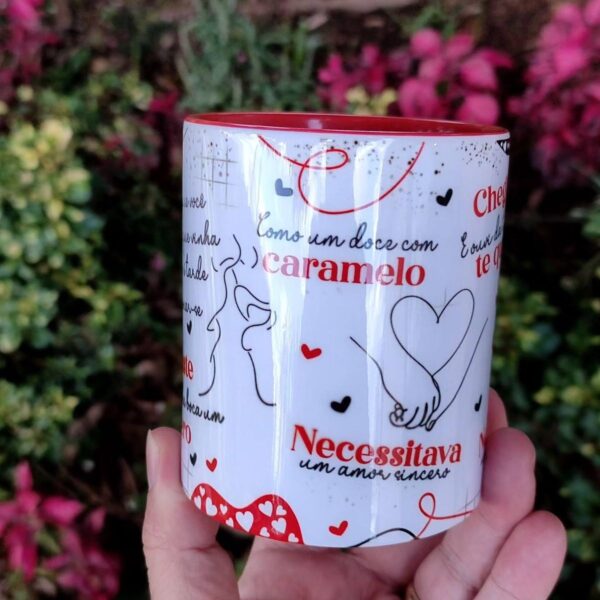 Arte Caneca Chegaste Dia dos Namorados Roberto Carlos JLo