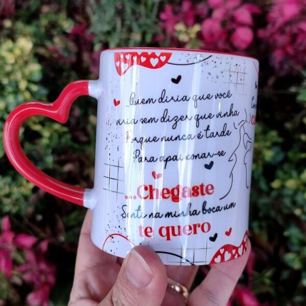 Arte Caneca Chegaste Dia dos Namorados Roberto Carlos JLo