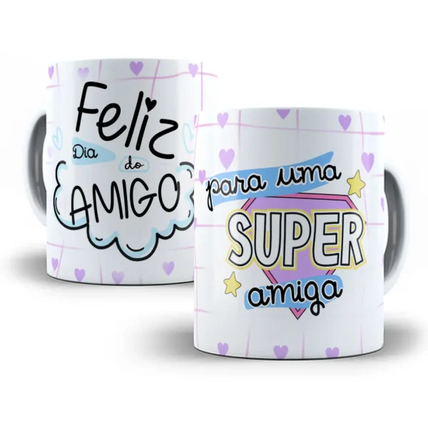 Arte Caneca Comemorativa Para Dia do Amigo