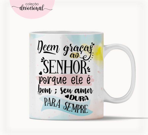 arte caneca deem gracas ao senhor arquivo digital papelaria digital