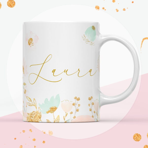 arte caneca delicada arquivo digital personalizacao