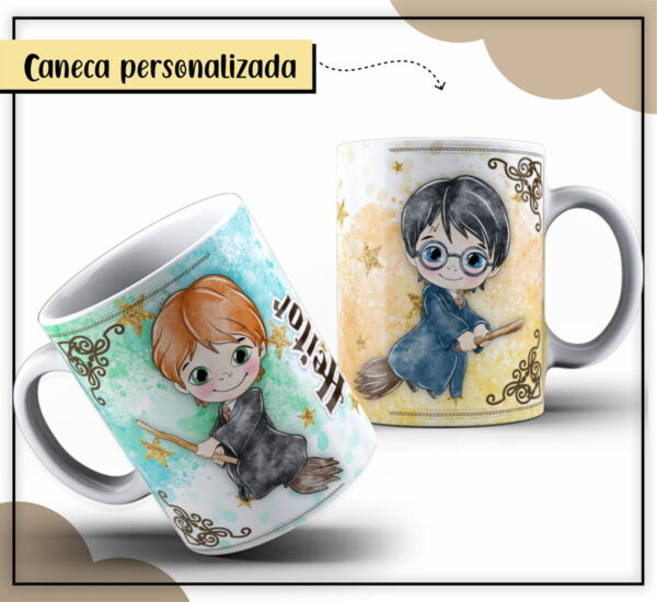 arte caneca digital harry potter aquarela arquivo digital arte para canecas